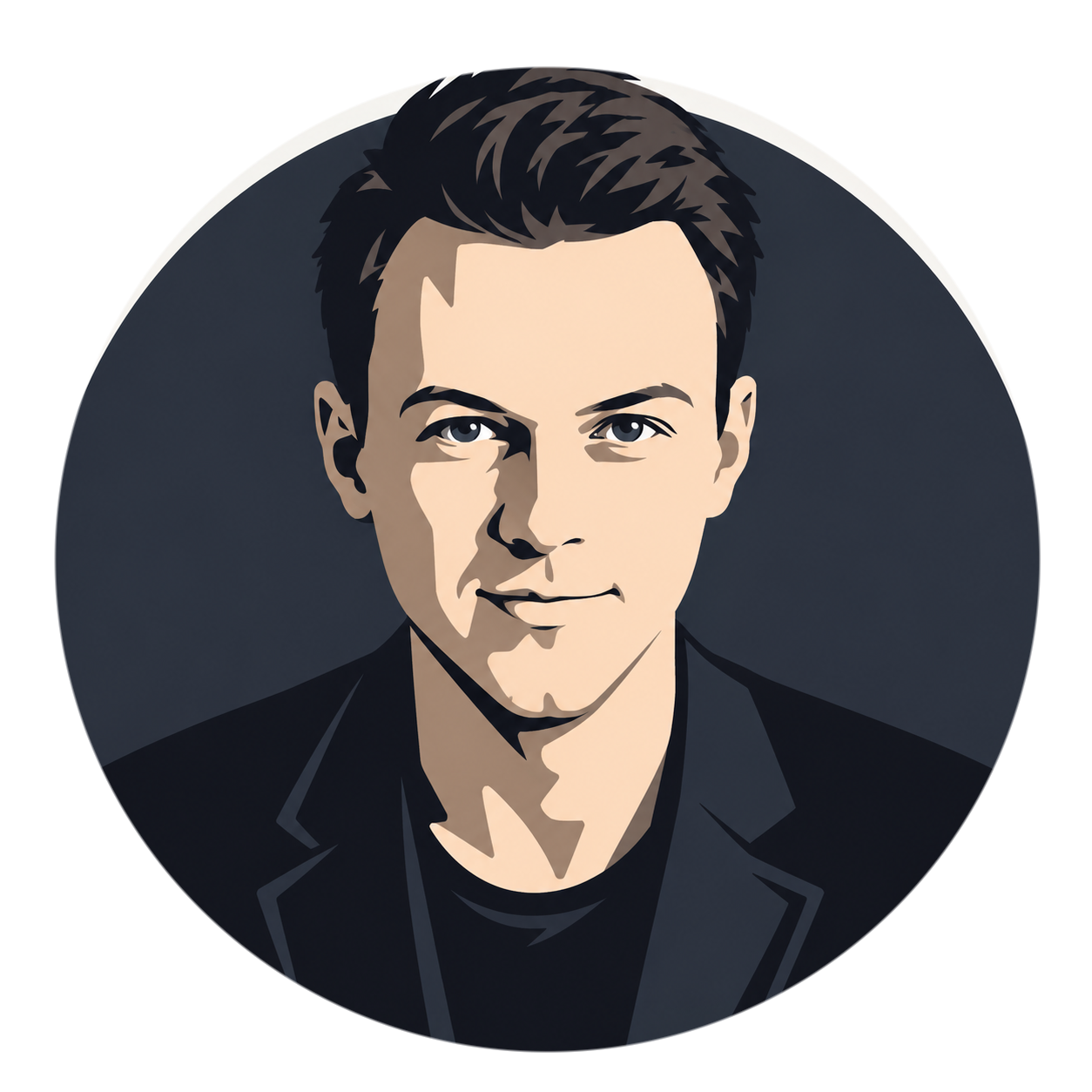 Illustrated portrait of Drew